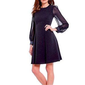 Vince Camuto Black Long Sleeve Dress